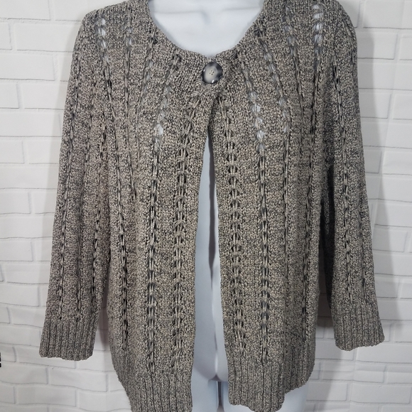 Jones New York Collection Oatmeal Knit Sweater - Picture 2 of 7